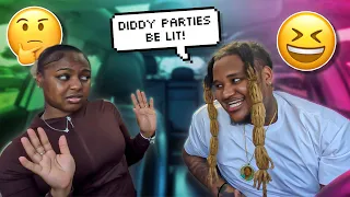TELLING MY GIRLFRIEND IM TAKING HER TO A "DIDDY" PARTY TO GET HER REACTION... *HILARIOUS*