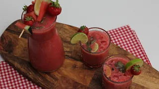 Wassermelonen Erdbeer Limonade / erfrischend, lecker und schnell