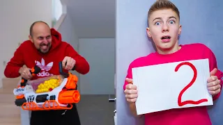 НАКАЗАЛ меня за ДВОЙКУ!!!Nerf parenting...PUNISHED me for TWO !!!