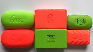 ASMR cutting soft neon soap