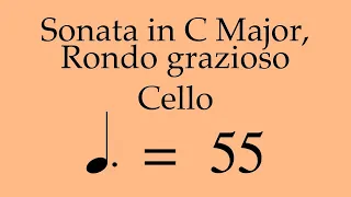 Suzuki Cello Book 4 | Sonata in C Major, Rondo grazioso | Piano Accompaniment | 55 BPM