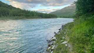 My First Catch in This River | Fly Fishing in Glacier River for Salmon, ep 1 (Eng sub)