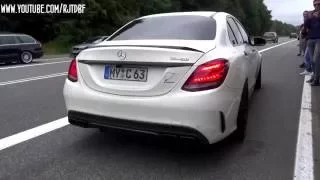 (HD) Renntech Mercedes Benz C63 AMG CRAZY acceleration!