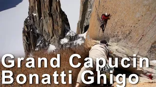 Bonatti Ghigo Grand Capucin route Chamonix Mont Blanc mountain climbing mountaineering