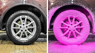 Satisfying Car Detailning. Car VS Bicycle Unbelievable hacks and projects