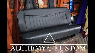 Alchemy Kustom C10 bench seat upholstery process