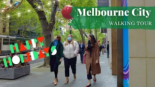 [4K] Melbourne City Walk ⎮ Walking Tour in Melbourne City on a Rainy Day ⎮#Melbourne #walk #xmas