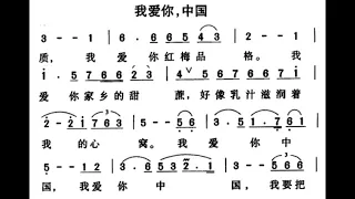 我爱你 中国/我愛你 中國 G调伴奏 - instrumental in G