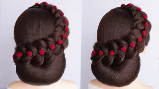Perfect! Beautiful Low Bun Hairstyle With Clutcher – Simple Hairstyle For Wedding For Ladies