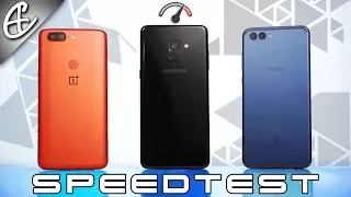 OnePlus 5T vs Galaxy A8+ | A8 Plus vs Honor View 10 Speedtest Comparison!