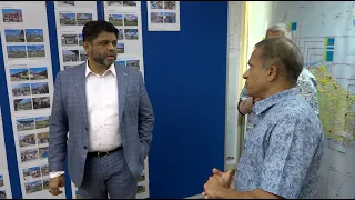 Fijian Attorney-General briefs the UN Resident Coordinator at the Construction Implementation Unit