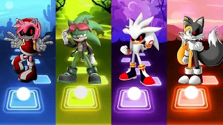 Amy Exe Sonic 🆚 Silver Exe Sonic 🆚 Tails Exe Sonic 🆚 Green Sonic | Sonic Music Gameplay