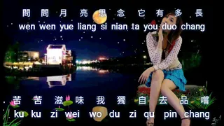 Xiang ni de shi hou wen yue liang {想你的時候問月亮} karaoke no vocal  female  女版伴奏中音 nada sedang