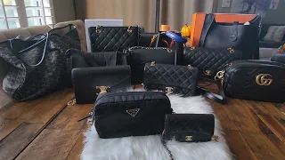 My Black Luxury Handbag Collection🖤 #chanel #hermes #fendi #goyard #louisvuitton#gucci #prada#celine