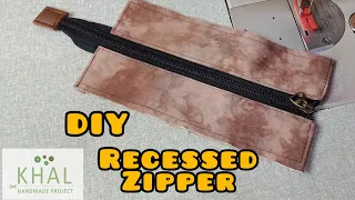 DIY Recessed Zipper | Tutorial | sewing tips & tricks (KhAL Handmade Project)