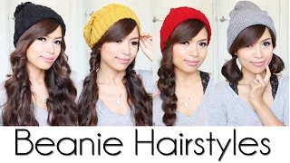 Cute & Easy Hairstyles for Beanies / Hats