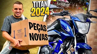 BANHO DE LOJA NA TITAN 160 2024 COM PEÇAS NOVAS