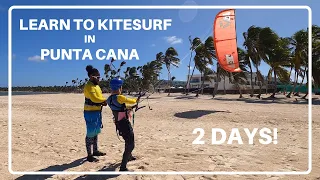 KITESURFING IN PUNTA CANA. Episode # 2. Is it possible to get on the board in 2 sessions?