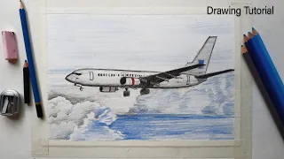 How to Draw Airplane Step by Step (Very Easy)