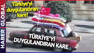 Türkiye'yi Duygulandıran Kare! Aracıyla Azerbaycan'dan Yola Çıktı