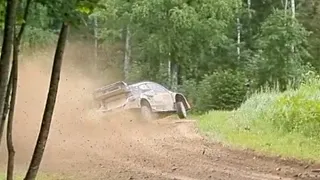 WRC Rally Estonia ss17, Kalle Rovanpera on two wheels and more action