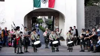 Mexican music by bagpipes band of St Patrick Battalion