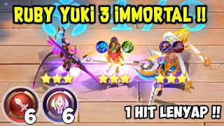 RUBY YUKI 3 IMMORTAL !! 1 HIT LANGSUNG LENYAP !! COMBO MAGIC CHESS TERKUAT 2024