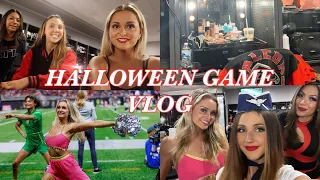 NFL Cheerleader Q&A and GRWM - Halloween Game!