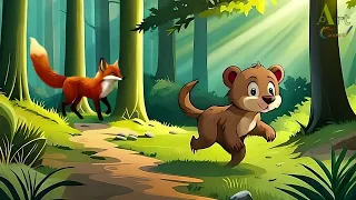 Le Renard Bienveillant et l'Ourson Perdu dans la Forêt Profonde