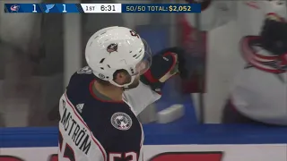 Emil Bemstrom Rips a Beautiful Shot into the Top Corner - Columbus Blue Jackets vs Blues