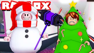 Roblox - BONECO DE NEVE VS ÁRVORE DE NATAL (Flee the Facility)