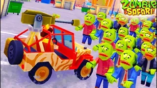 HUNTING ZOMBIES! Kill zombies in COOL CARS Cartoon game for kids Zombie Offroad Safari