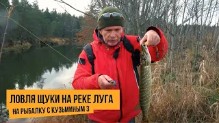 Ловля щуки на реке Луга / На рыбалку с Кузьминым 3 // №1