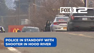 Police in standoff with shooter in Hood River