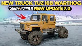 New Truck TUZ 108 Warthog SnowRunner Update 7.0 Overview and Gameplay