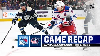 New York Rangers vs Columbus Blue Jackets | February 25, 2024 | Game Highlights | NHL Regular Season