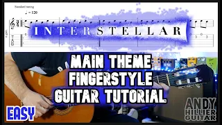 Hans Zimmer Interstellar Main Theme Guitar Tutorial Lesson EASY