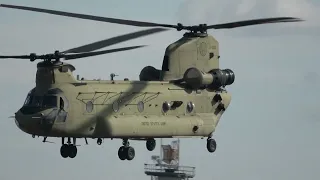 CH-47 13-08132 US ARMY DEPARTING FROM FARNBOROUGH  - AIRSHOW VISITOR 23-7