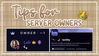 how to be a good discord server owner | lenility ✰