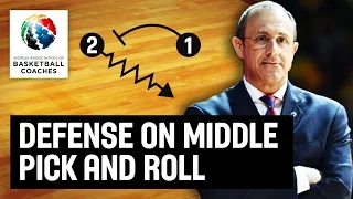 Defense on middle pick and roll - Ettore Messina - Basketball Fundamentals