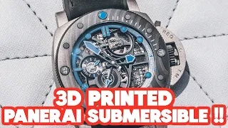 PANERAI USES 3D PRINTED TITANIUM CASE in its NEW Submersible S BRABUS Blue Shadow Edition