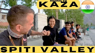 Played football with monks and a young lady! Kaza, heart of Spiti valley - India Riding Vlog EP34
