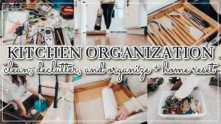 NEW KITCHEN ORGANIZATION | CLEAN DECLUTTER AND ORGANIZE WITH ME | HOME RESET | WHITNEY PEA