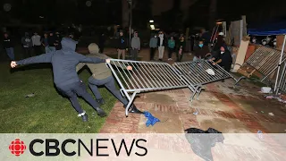 Supporters of Israel clash with pro-Palestinian protesters at UCLA