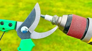 Special Way To Sharpen Pruner Shears as Sharp as a Razor