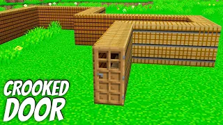 I found a CROOKED DOOR in Minecraft ! What's INSIDE the CURSED DOOR ?