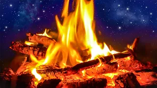 Campfire & River Night Ambience 10 Hours | Nature White Noise for Sleep, Studying or Relaxation