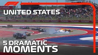 Top 5 Dramatic Moments | United States Grand Prix