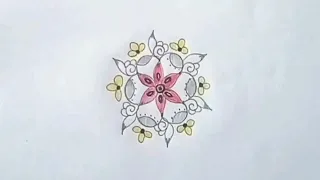 Maasi madham simple poo kolam | 3-2  simple easy kolam | Pandaga muggulu