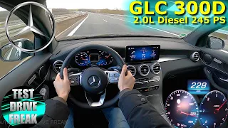 2022 Mercedes GLC 300d Coupe 4MATIC 245 PS TOP SPEED AUTOBAHN DRIVE POV